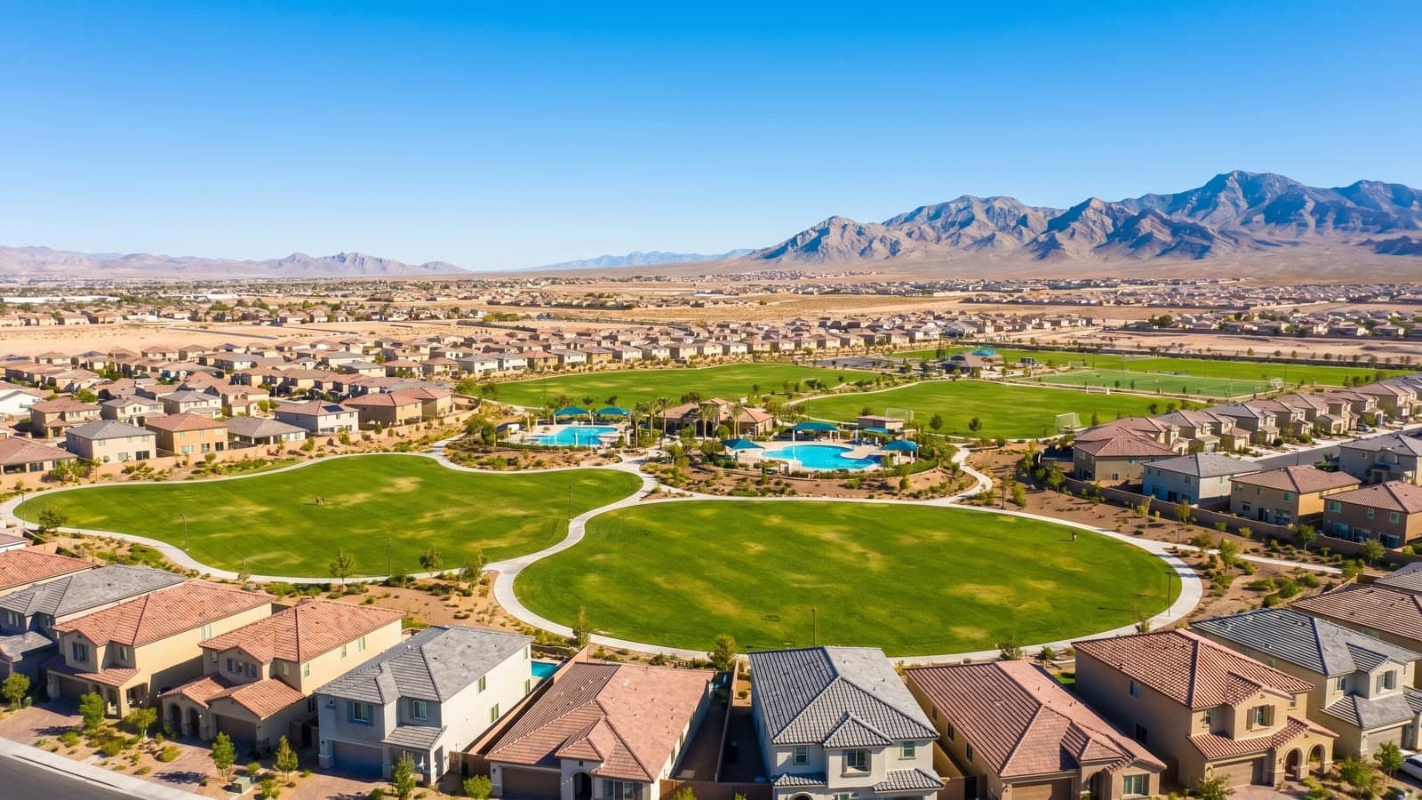 Homestead Ranch single-family community in North Las Vegas, Nevada -- newer construction near the 215 Beltway and Aliante in ZIP 89085